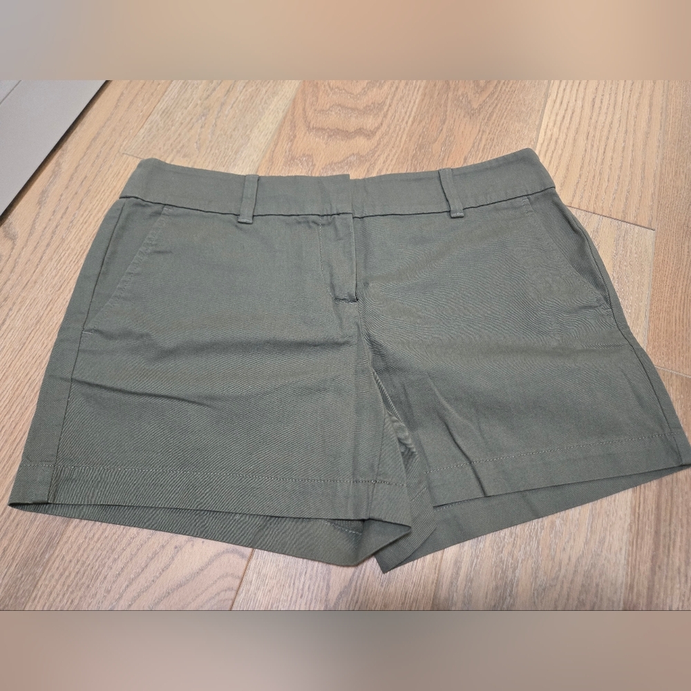 LOFT Olive Green Bermuda Shorts Minimalist